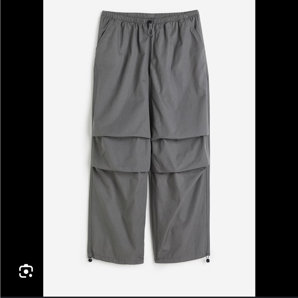 H&M gray parachute pants XXS